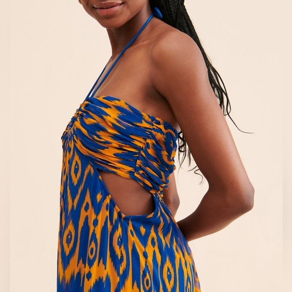 Verb by Pallavi Singhee Halter Cut-Out Midi Dress Resort Wear Size L - Picture 12 of 15